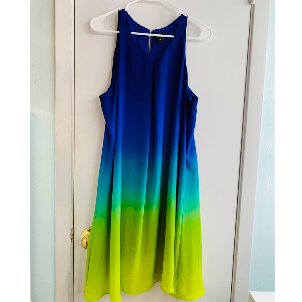 Tropical Ombré Shift Dress